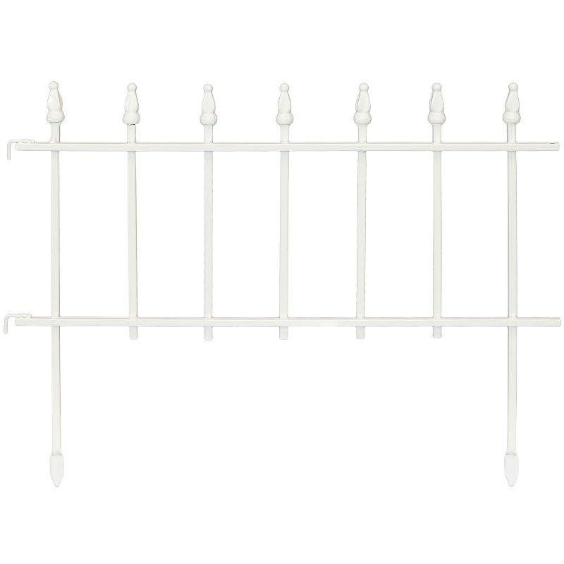 18" x 22" Iron Decorative Garden Fence Panels (Set of 5)