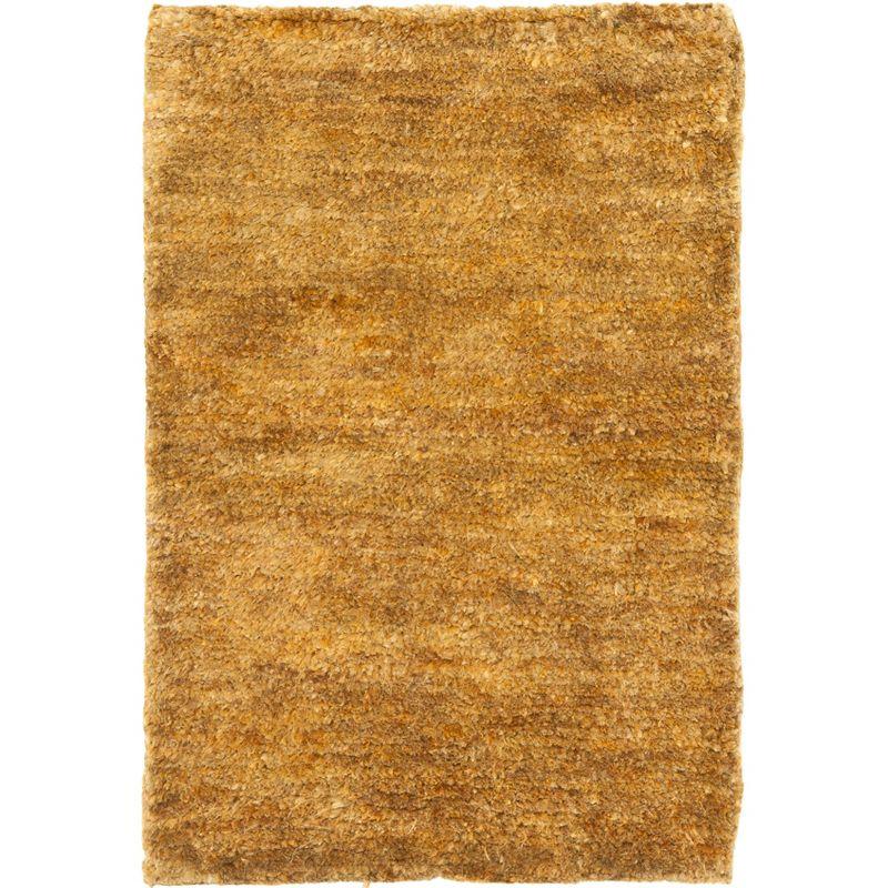 Caramel Hand-Knotted Wool 6' x 9' Bohemian Area Rug