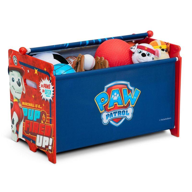 Delta Children PAW Patrol Toy Box with Retractable Fabric Top - Blue