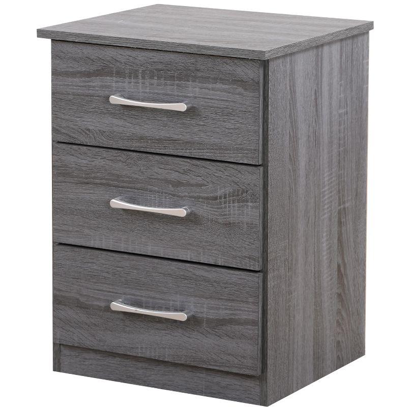 Passion Furniture Boston 3-Drawer Nightstand (24 in. H x 18 in. W x 16 in. D)