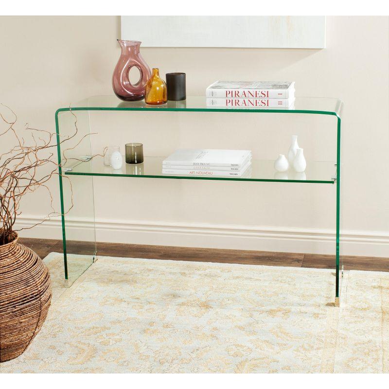 Haslemere 43.31'' Glass Console Table