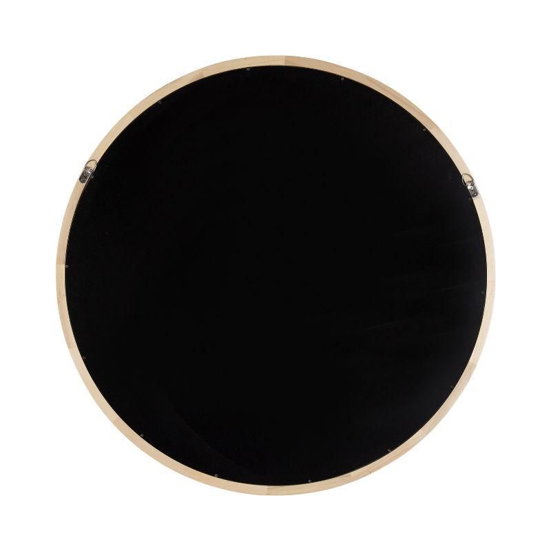 Kate and Laurel Hatherleig Round Wood Round Mirror, 34" Diameter, Natural