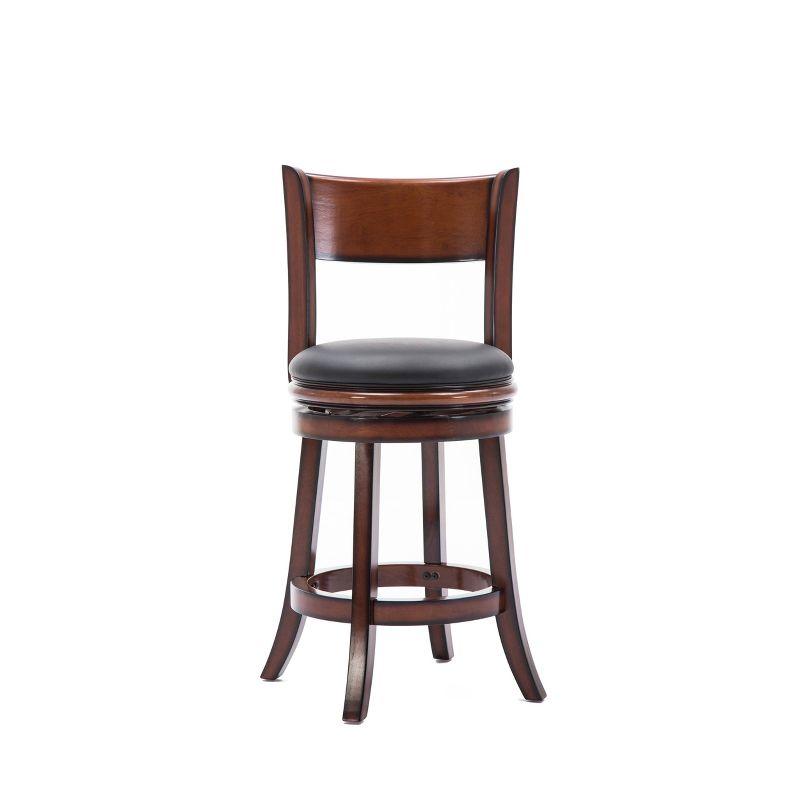 Palmetto Swivel Hardwood Counter Height Barstool Brandy - Boraam