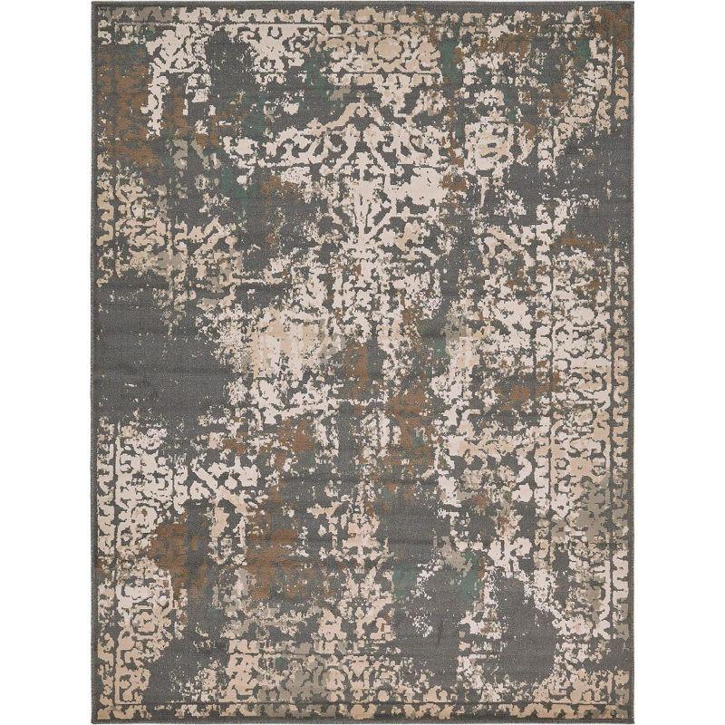 Unique Loom Tuareg Collection Area Rug - Mirage (9'  x 12' 2" Rectangle Gray/Beige)