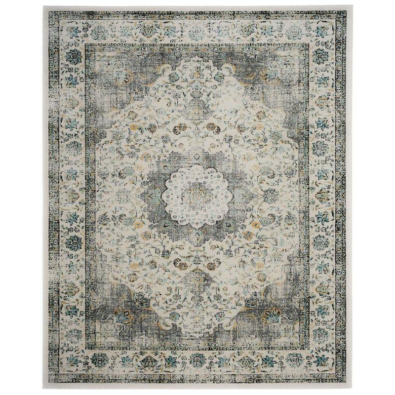 Evoke EVK220 Power Loomed Area Rug - Grey/Gold - 10'x14' - Safavieh.