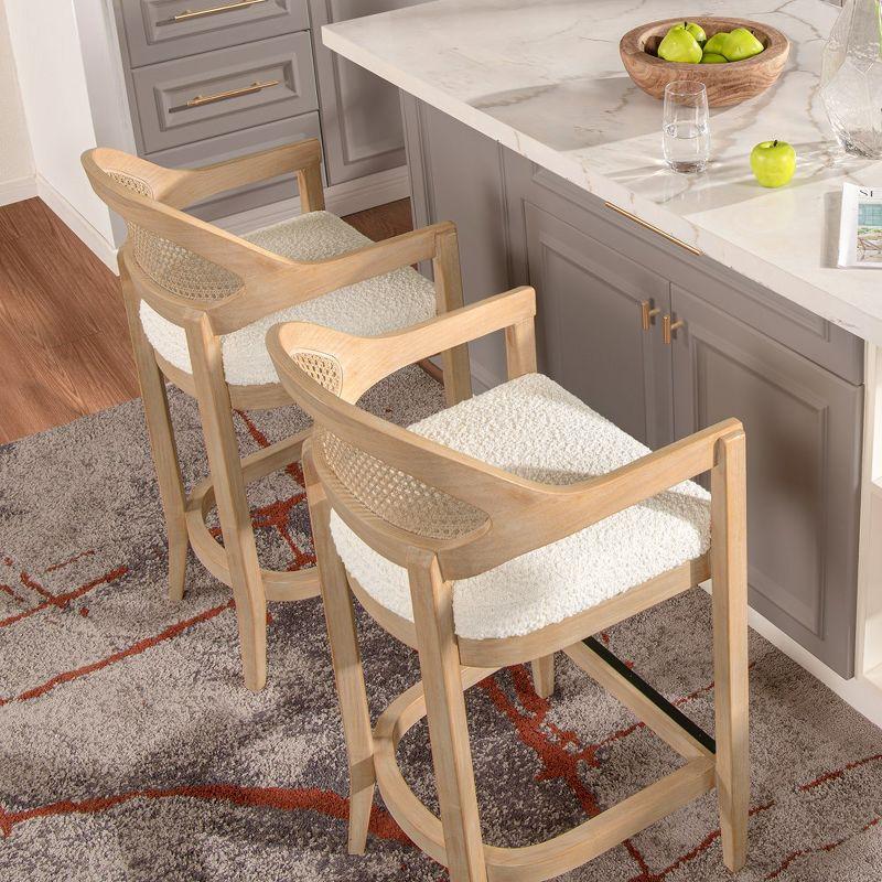 Jennifer Taylor Home Americana Mid-Century Modern Cane Back Counter Bar Stool