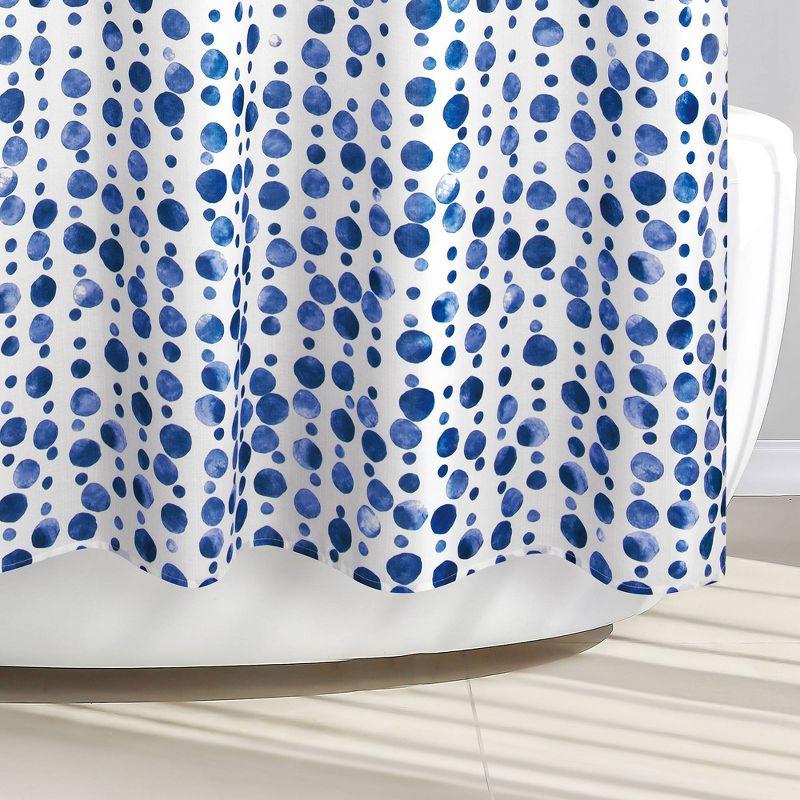 Dotty Shower Curtain - Allure Home Creations: Polyester Fabric, Buttonhole Top, Machine Washable