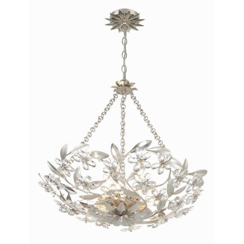 Crystorama Lighting Marselle 6 - Light Chandelier in  Antique Silver