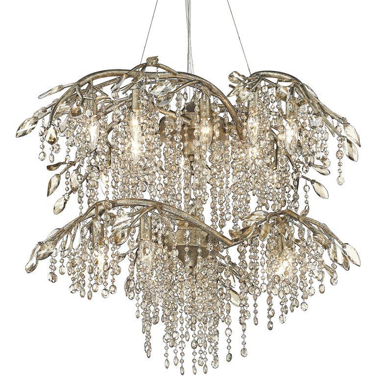 Golden Lighting Autumn Twilight 18-Light Chandelier in Black Iron