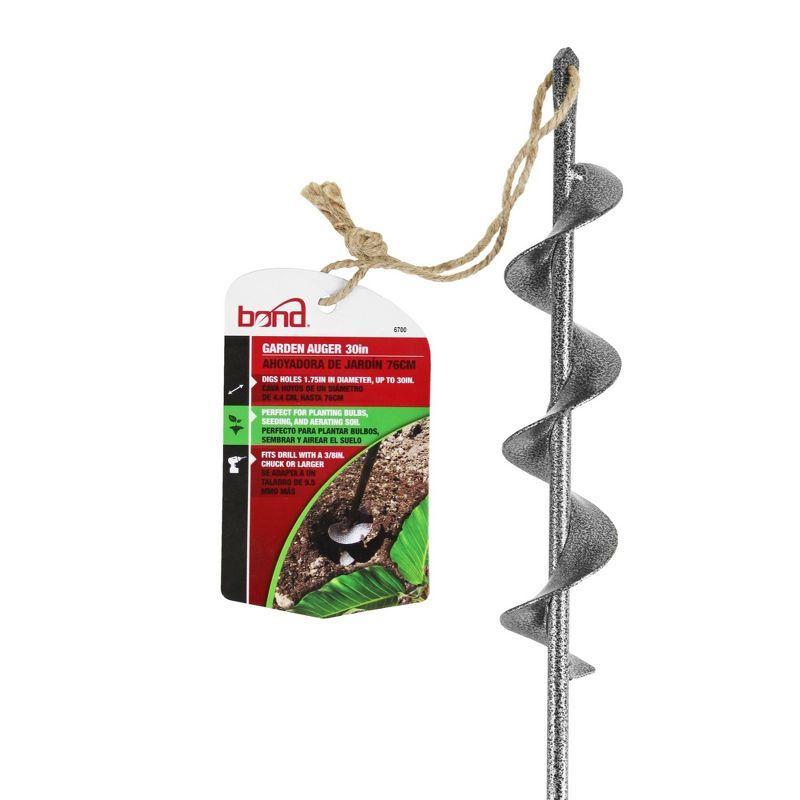 Bond Steel Garden Metal Handle Roto Digger Auger, 30 Inches