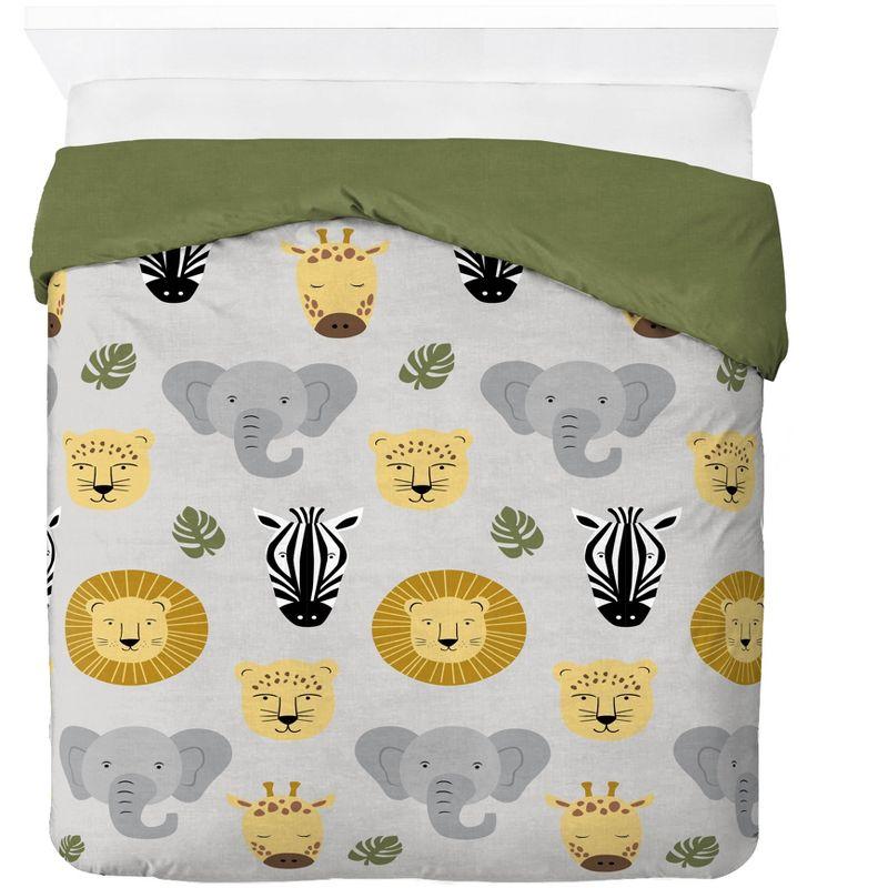 Saturday Park Safari Friends 100% Organic Cotton Duvet Cover & Sham Set