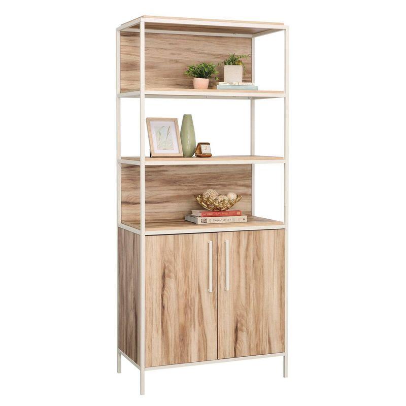 White and Kiln Acacia Adjustable Kids' Storage Bookcase with Doors