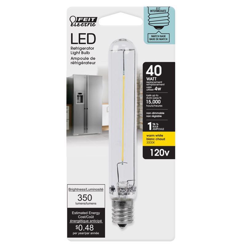 Feit Electric T6.5 E17 (Intermediate) LED Bulb Warm White 40 Watt Equivalence 1 pk
