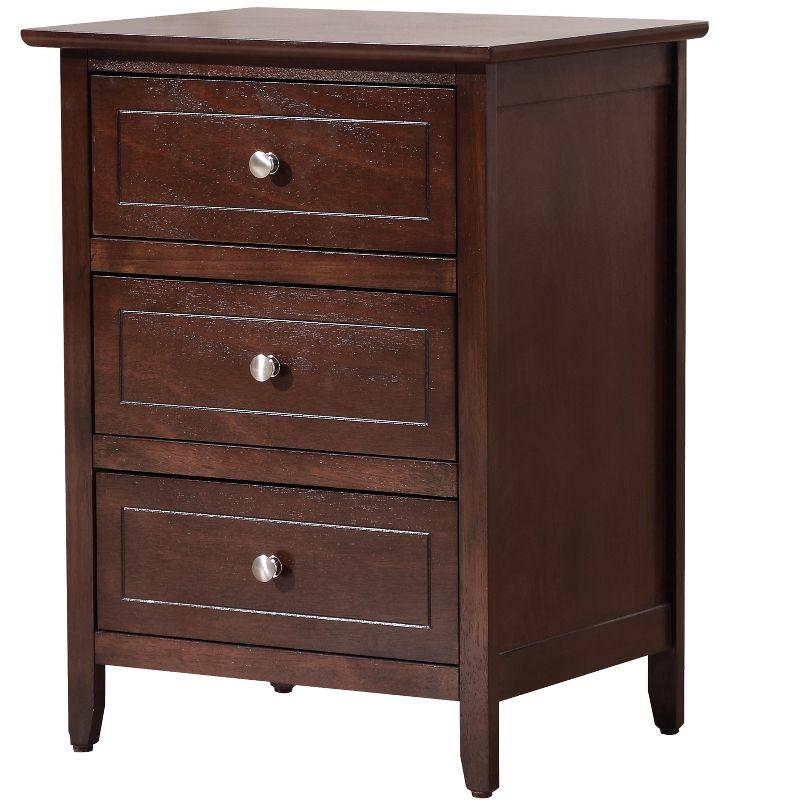 Passion Furniture Daniel 3-Drawer Nightstand (25 in. H x 19 in. W x 15 in. D)