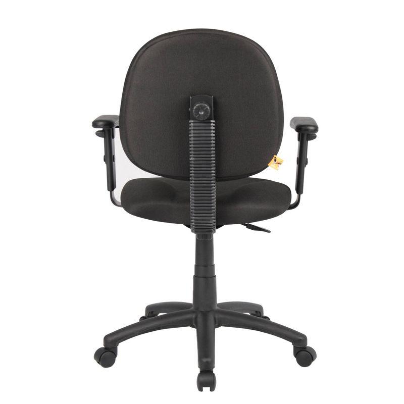 Ergonomic Diamond Task Chair with Adjustable Arms - Black