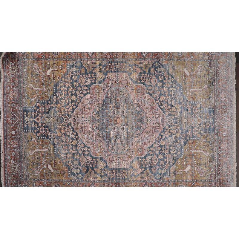 Jaipur Living 9'3"x13'3" Saphir Medallion Area Rug Blue: Traditional Rectangle, Medium Pile, Indoor Use