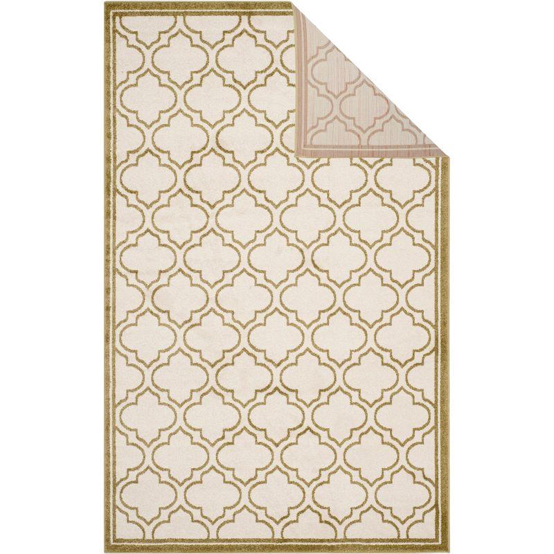Amherst AMT412 Power Loomed Area Rug - Ivory/Light Green - 7'x7' - Safavieh.