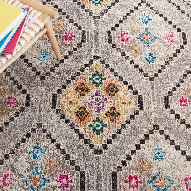 Madison MAD481 Power Loomed Area Rug - Grey/Beige - 6'7"x6'7" - Safavieh.