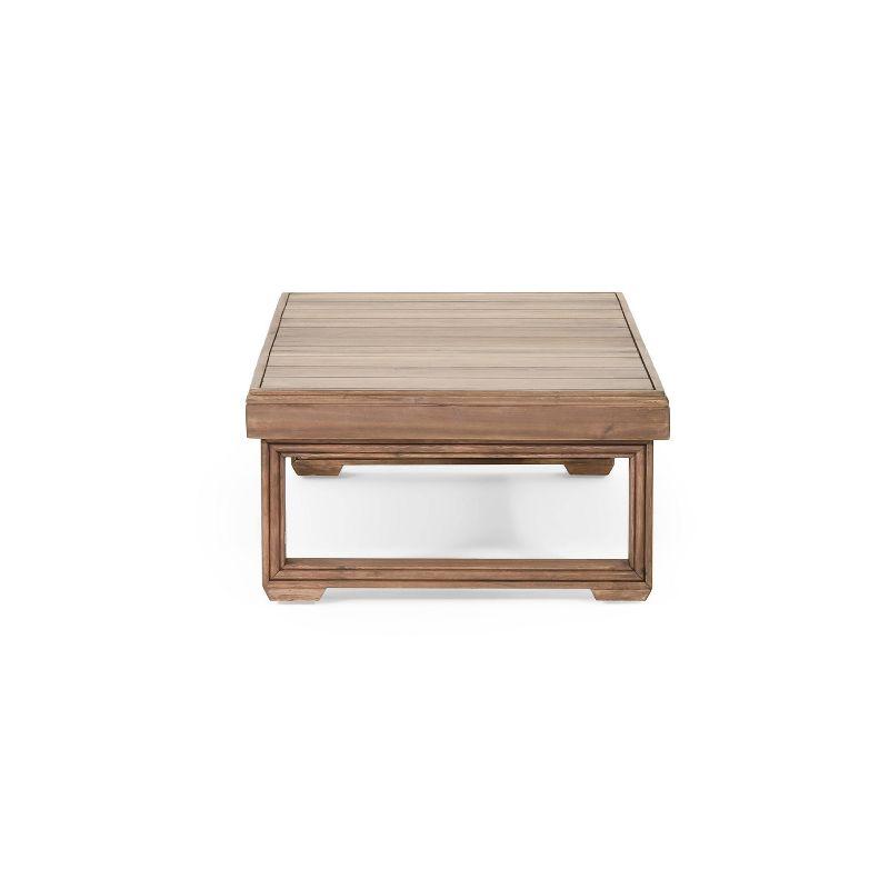 Westchester Outdoor Acacia Wood Rectangular Coffee Table Brown Wash - Christopher Knight Home