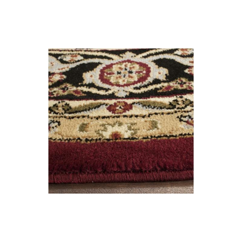 Lyndhurst Heriz LNH330 Power Loomed Area Rug - Red/Black - 8' Round - Safavieh