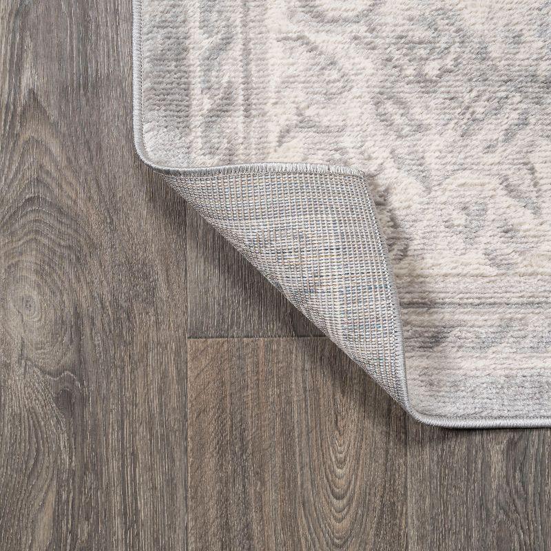 4'x6' Rosalia Cottage Medallion Area Rug, Ivory/Gray - JONATHAN Y