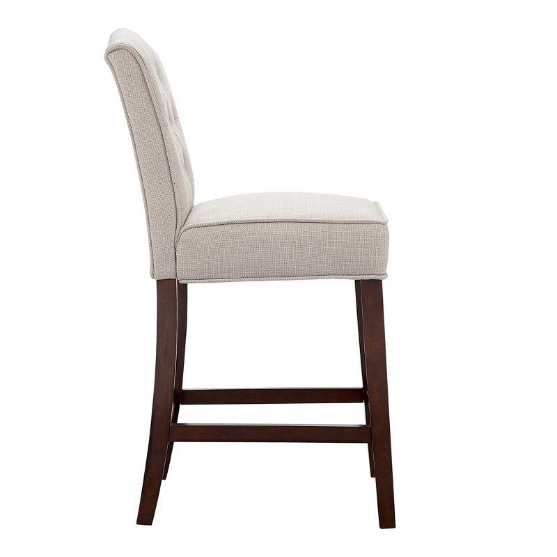 Khloe Tufted Counter Height Barstool Tan - Madison Park