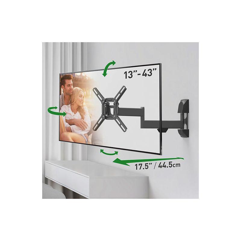 Barkan 13" - 43" Full Motion TV Wall Mount - Extension, Swivel & Tilt