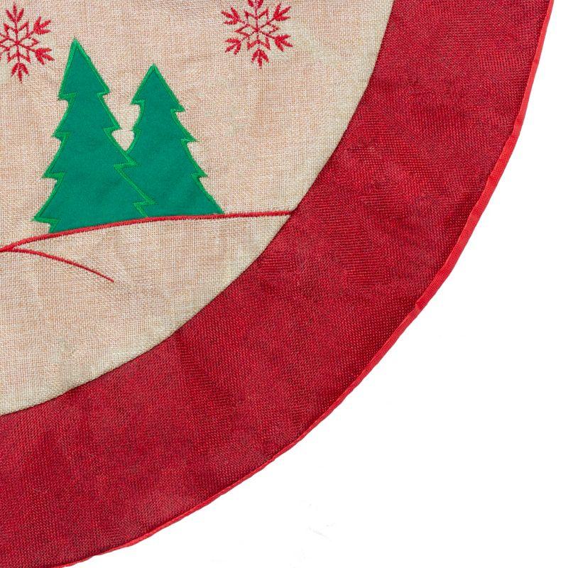 Northlight Santa Claus in Sleigh Embroidered Christmas Tree Skirt - 36"