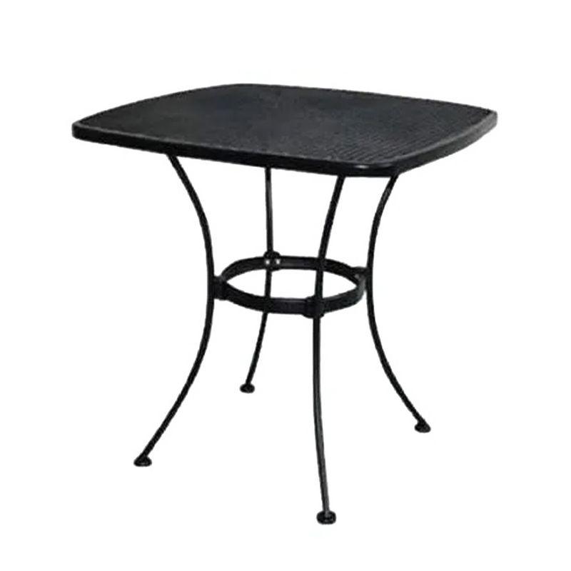 Uptown 28-Inch Black Steel Mesh Bistro Patio Dining Table