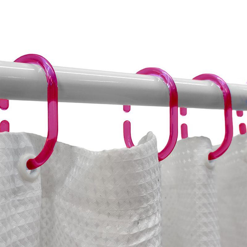 Solid Plastic Shower Curtain Hooks Rings