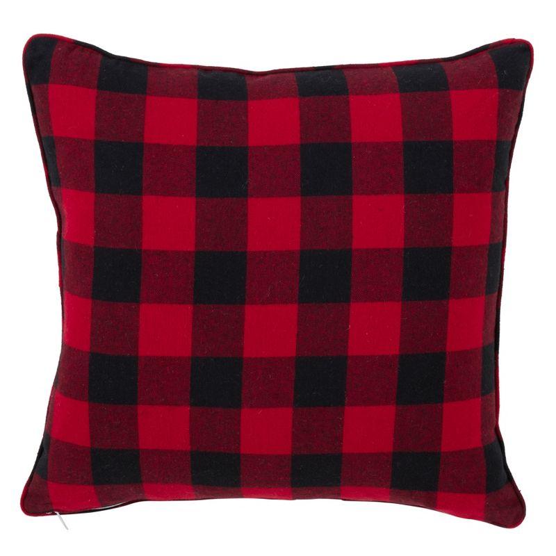 Plaid Cotton Throw Pillow