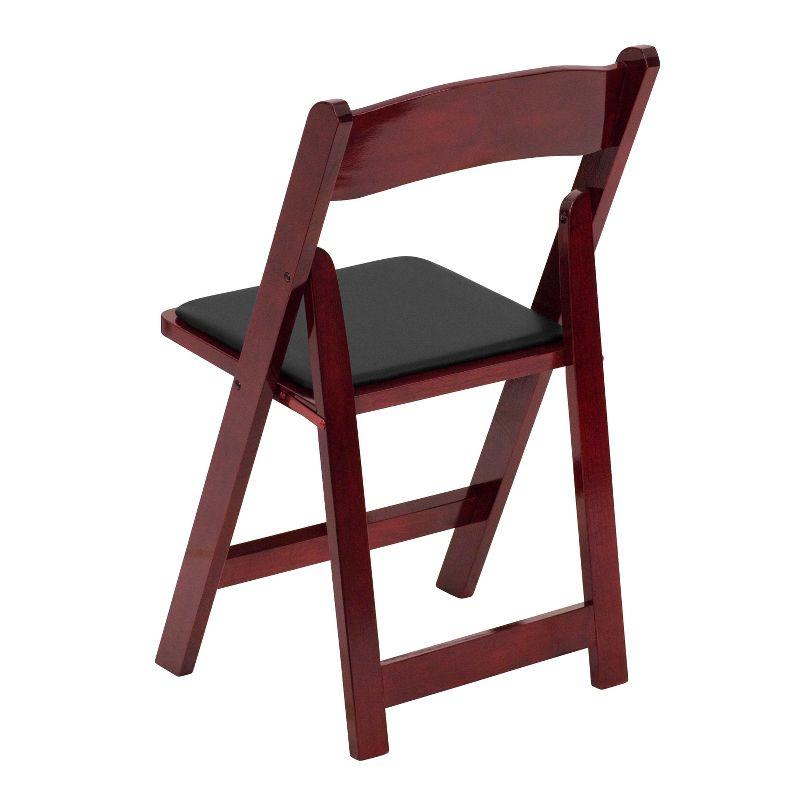 Flash Furniture 2 Pack HERCULES Series Wood Folding Chair with Vinyl Padded Seat