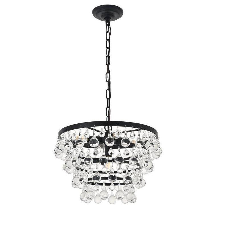 Elegant Lighting Kora 5 light Black Pendant