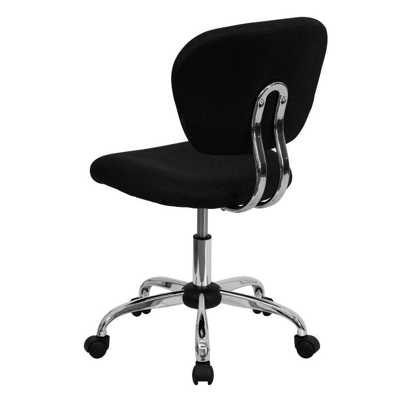 Emma and Oliver Mid-Back Mesh Padded Swivel Task Office Chair with Chrome Base