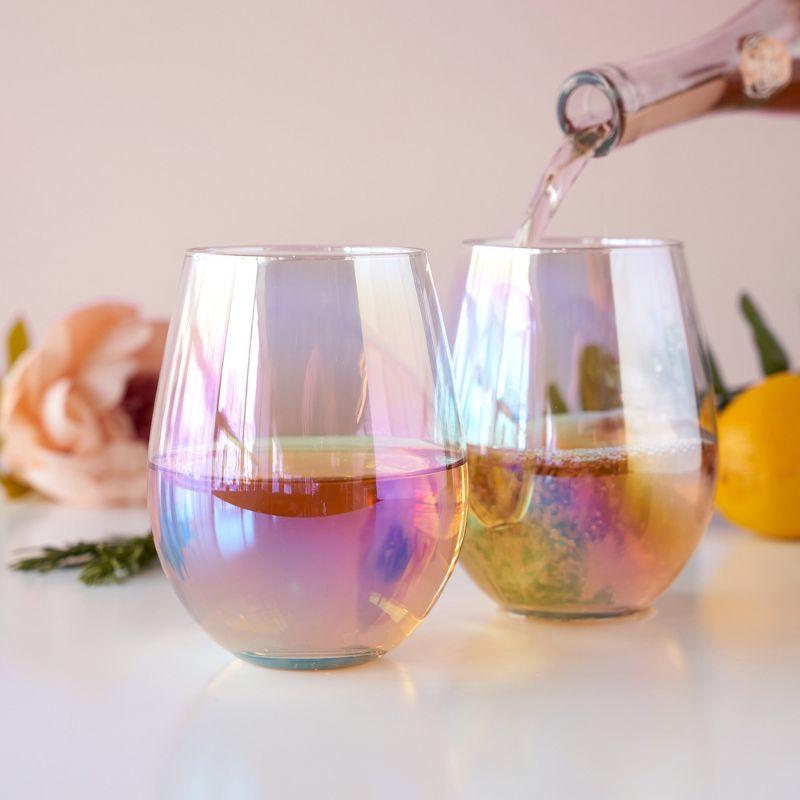 Luster Stemless Wine Glasses (Set of 2)