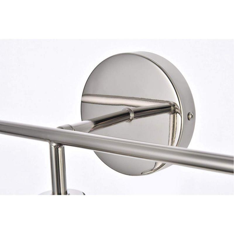 Elegant Lighting Hanson 3 lights bath sconce in polished nickel with clear shade