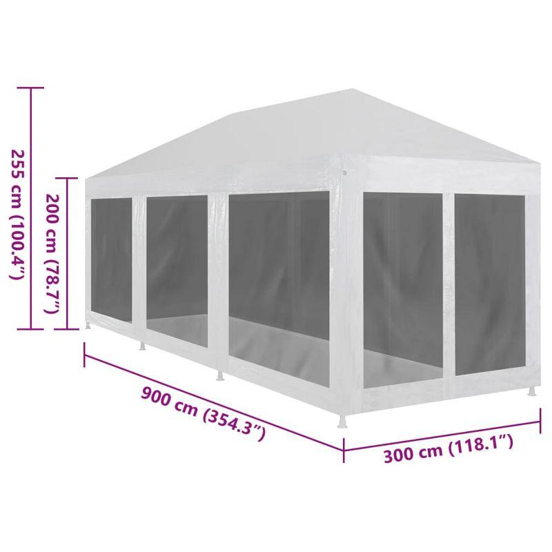 vidaXL 29.5 Ft. W x 9.8 Ft. D Steel Party Tent with 4 Mesh Sidewalls