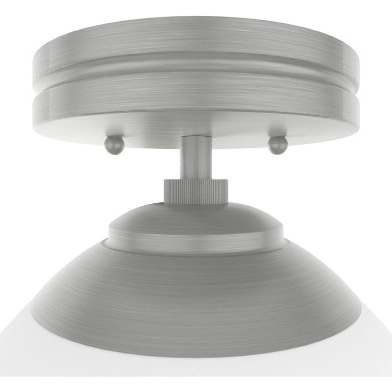 Hepburn Modern Brushed Nickel Globe LED Flush Mount Light