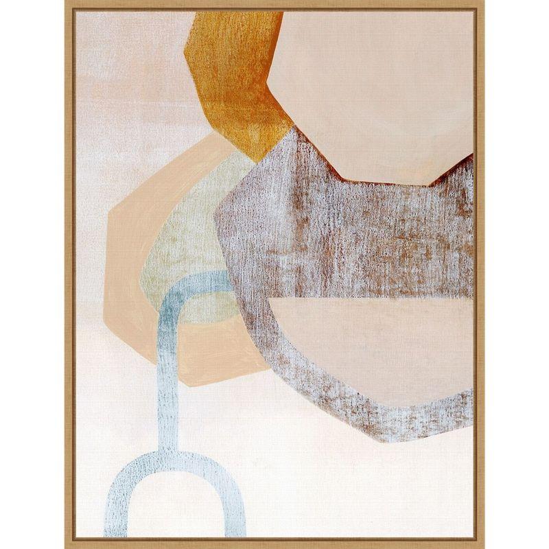 Sylvie Maple Framed Abstract Canvas Wall Art 18 x 24 Inches