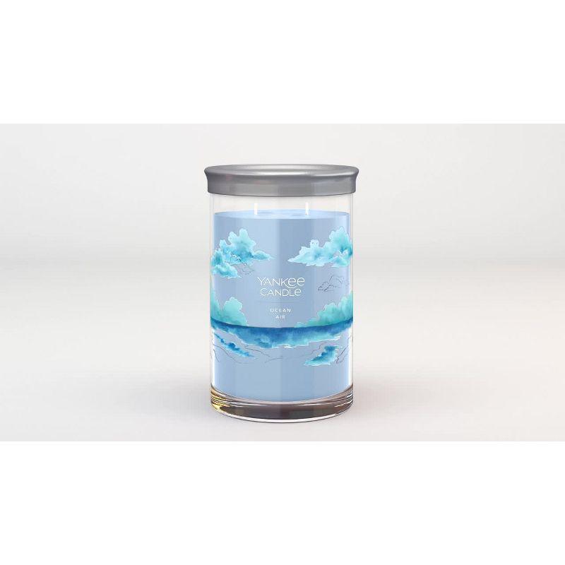 20oz Signature Large Tumbler Candle Ocean Air - Yankee Candle: Soy Wax Blend, Dual Wick, Amber & Jasmine Scent