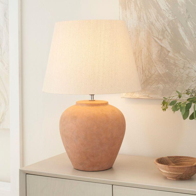 Nourison 20" Rustic Ceramic Pot Table Lamp