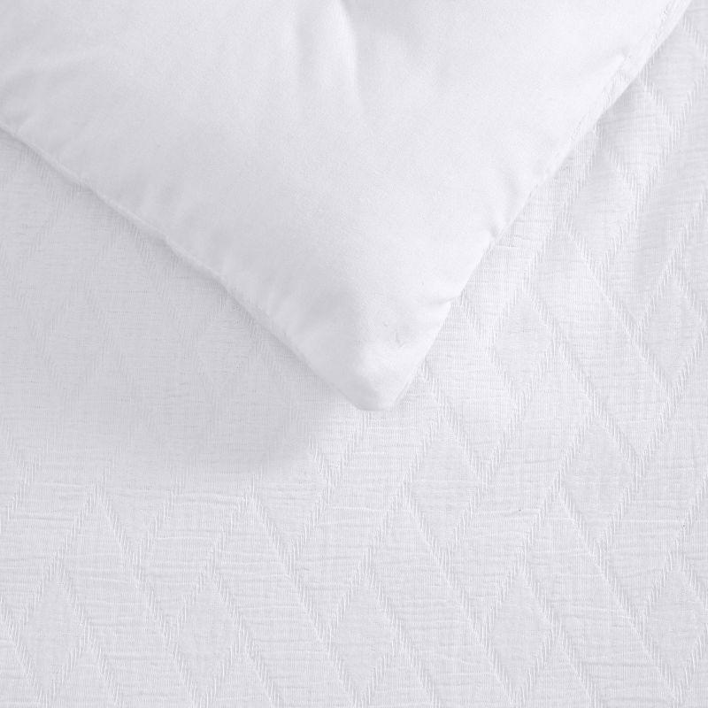 Tommy Bahama Wicker Solid White Duvet Cover Set