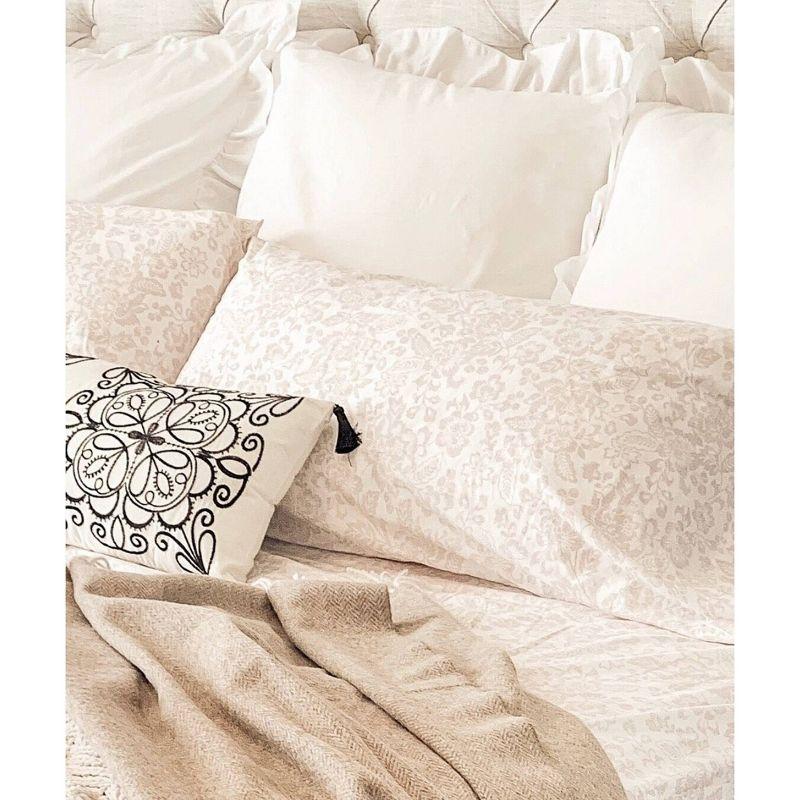 Printed Pattern Percale Cotton Sheet Set - Stone Cottage