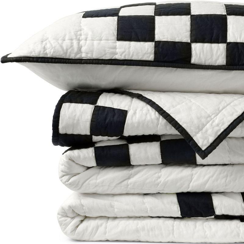 Lands' End Irish Chain Quilt - Full - Black Slate Irish Chain