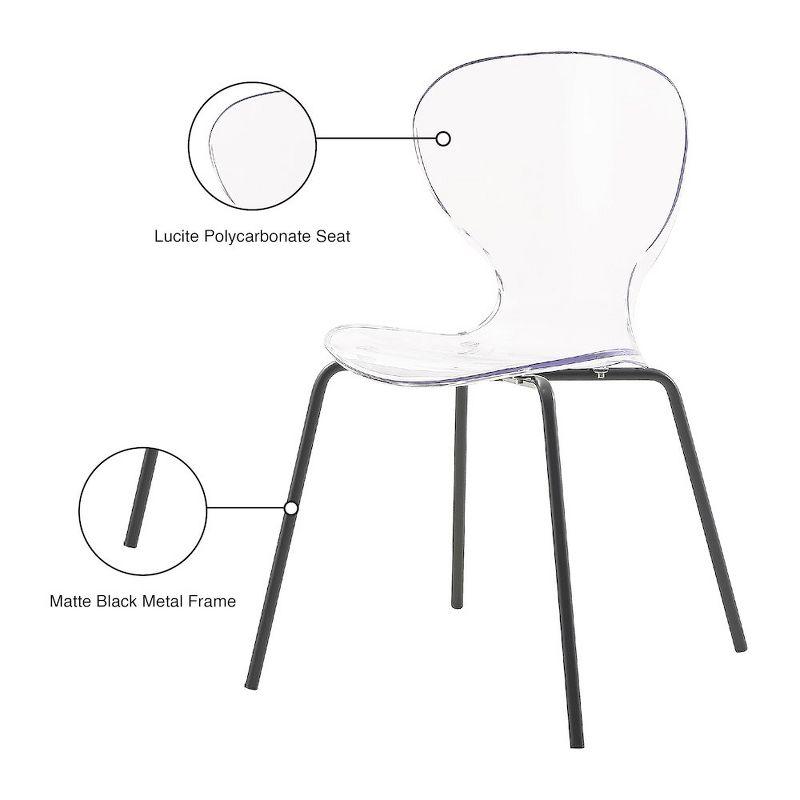 Meridian Furniture,Clarion Matte Black Dining Chair, Set of 2