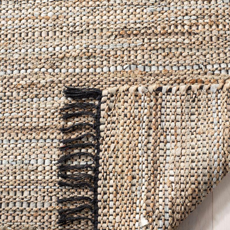 Vintage Leather VTL203 Hand Woven Indoor Area Rug - Beige - 6'x6' - Safavieh