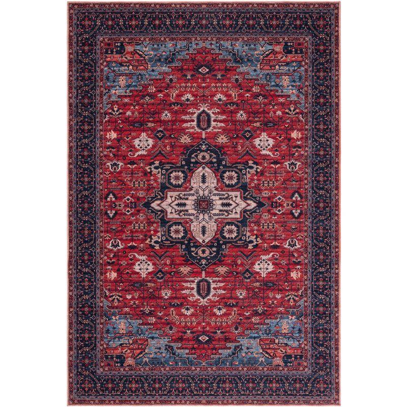 Mistana™ Chenier Oriental Red/Navy Area Rug
