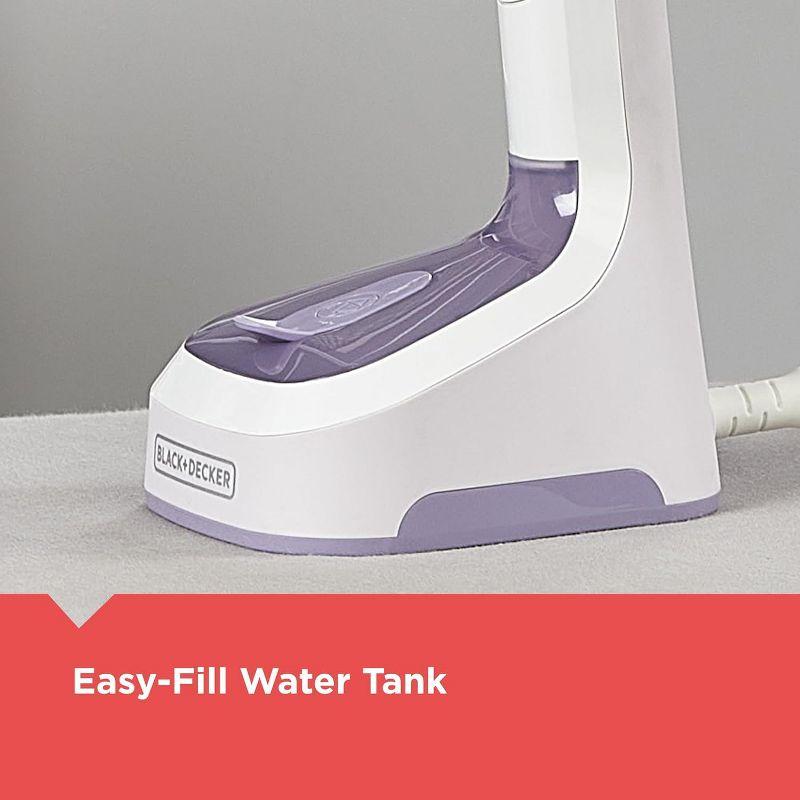 BLACK+DECKER Easy Foldable Steamer, GS0311-1PD, 45-Sec Heat Up, Extra Long Power Cord & Lint Remover