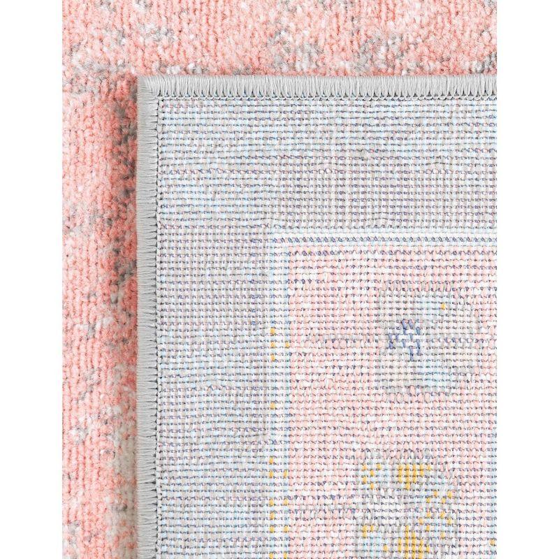 Unique Loom Whitney Collection Area Rug - Geneva (5' 3" x 8' Rectangle Pink/Blue)