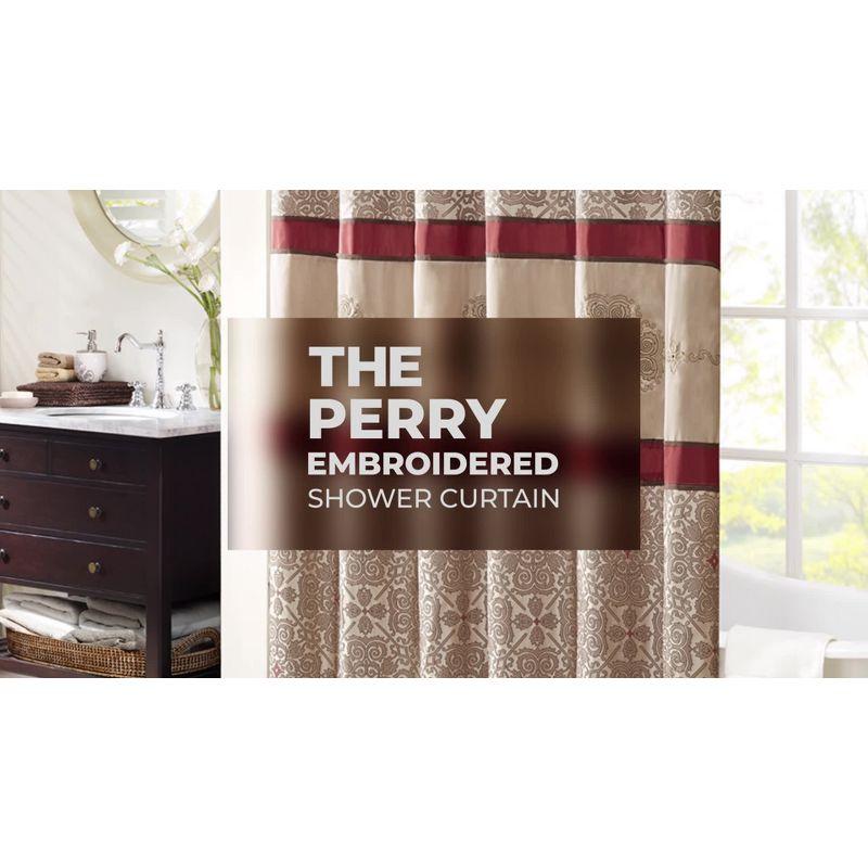 Donovan Embroidered Shower Curtain